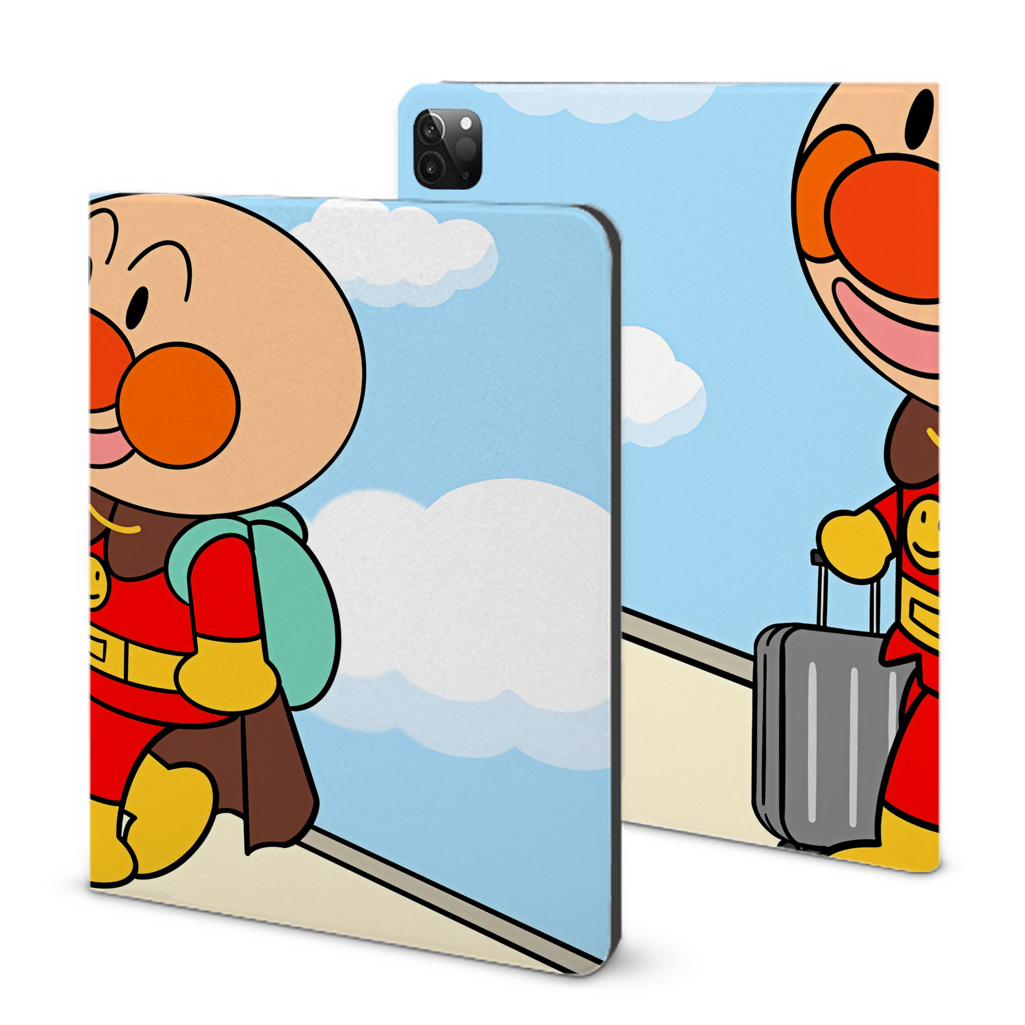 （画像用） アンパンマン Anpanman IPadケース ペンホルダー付き ブックスタイルデザイン